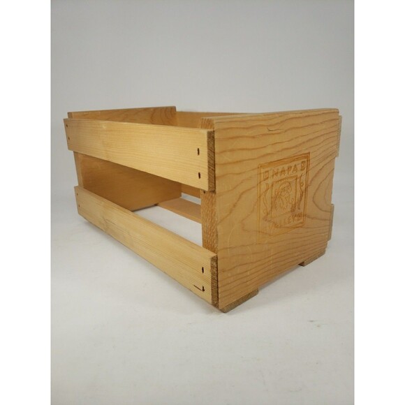 Napa Valley Wood Storage Crate CD DVD Wooden Engraved Logo Vintage Classic CA - Picture 10 of 15